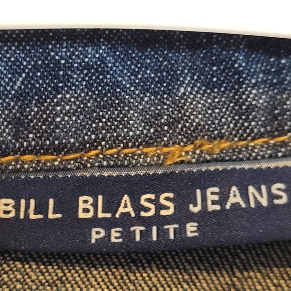 Vintage Bill Blass Petite Denim Trucker Jacket Dark Blue Cotton Size Small Women - Picture 4 of 7